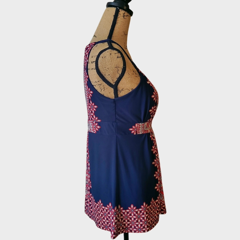 INC Red and Blue Halter Top Size Medium - Picture 2 of 8